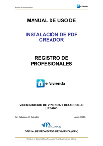 Manual de instalación - eVivienda - Viceministerio de Vivienda y
