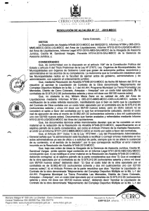 Resolución de Alcaldía N° 038-2015-MDCC