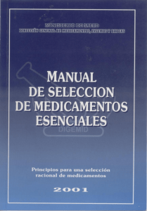 Manual de Selección de Medicamentos Esenciales - 2001