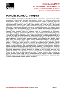 Biografía Manuel Blanco - Centro Nacional de Difusión Musical