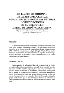 EL LÍMITE MERIDIONAL DE LA BETURIA CÉLTICA. UNA