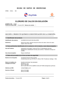 CLORURO DE CALCIO EN SOLUCION
