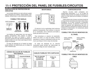 11 1 PROTECCIÓN DEL PANEL DE FUSIBLES/CIRCUITOS