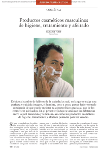 Productos cosméticos masculinos de higiene, tratamiento y afeitado