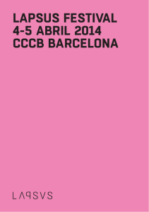 lapsus festival 4-5 abril 2014 cccb barcelona