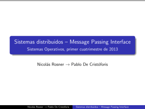 Sistemas distribuidos – Message Passing Interface