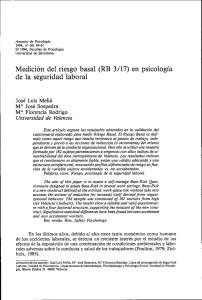 Medicion del riesgo basal (RB 3/17) en psicologia de la