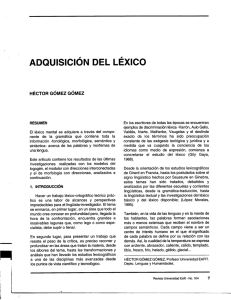 Adquisición del léxico - Publicaciones