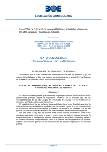 Ley 4/1995, de 6 de abril, de incompatibilidades