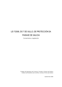 lei 7/2008, do 7 de xullo, de protección da paisaxe de galicia
