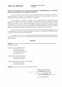 Orden nombramiento Vocal Comisión T. Alhambra