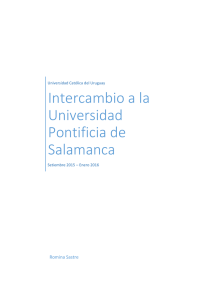 Intercambio a la Universidad Pontificia de Salamanca
