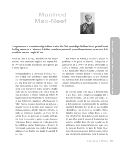 Manfred Max-Neef - Ecología Política
