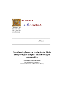 Questões de gênero em traduções da Bíblia para português e inglês