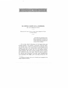 del m&eacute;todo directo en la ense&ntilde;anza de las lenguas vivas