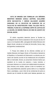 voto de minoría que formulan los señores ministros mariano azuela