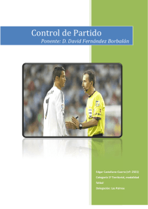 Control de Partido - Comité Técnico de Árbitros