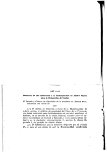 LEY 6.152 Donación de una demolición a la Municipalidad de