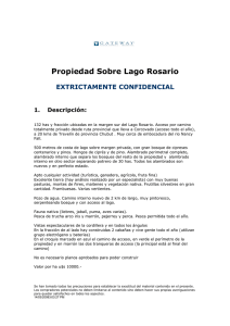 Propiedad Sobre Lago Rosario