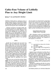 Cubic-Foot Volume of Loblolly Pine to Any Height Limit