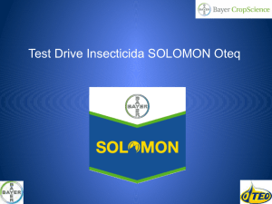 Test Drive Insecticida SOLOMON Oteq