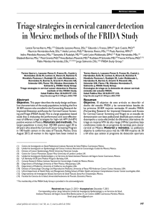 Triage strategies in cervical cancer detection in Mexico: methods of