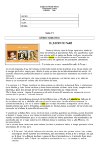 el juicio de paris - SND | Colegio San Nicolas Diácono