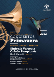 Sinfonia Varsovia Orfeón Pamplonés