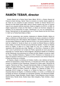 RAMÓN TEBAR, director - Centro Nacional de Difusión Musical