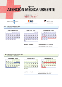 calendario - Máster en "Atención médica urgente"