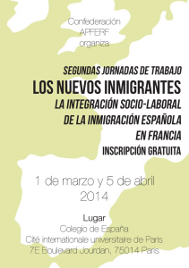 LOS NUEVOS INMIGRANTES - Seminario Inmigracion Paris