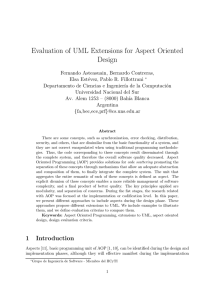 Evaluation of UML Extensions for Aspect Oriented Design