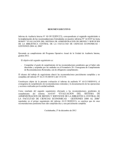 INFORME DE AUDITORIA INTERNA UAI-UMSS Inf. Nº AI-18-12