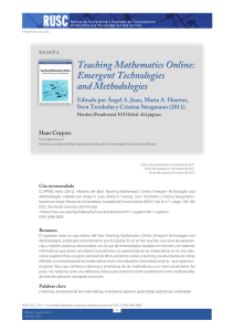 Teaching Mathematics Online: Emergent Technologies and