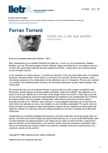 Ferran Torrent en lletrA, la literatura catalana en internet