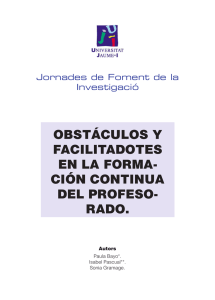 Obstáculos y facilitadores en la formación continua del