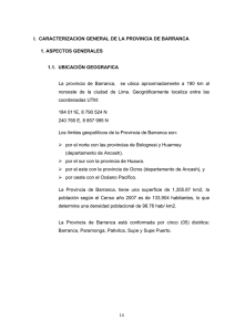 6. Caracterización General de la Provincia de Barranca PDC 2009