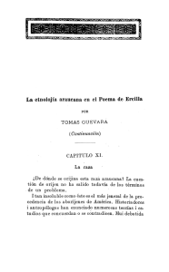 Page 1 La etnolojía araucana en el Poema de Ercilla POR TOMAS