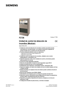 FC726 Unidad de control de detección de incendios