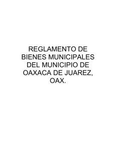 reglamento de bienes municipales del municipio de oaxaca de