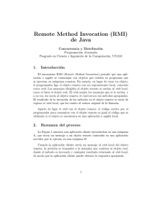 Remote Method Invocation (RMI) de Java