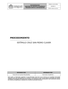 SA-P10-PR04 Procedimiento Estimulo Cruz San Pedro Claver.
