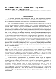 la vida de las fracciones de la izquierda comunista internacional