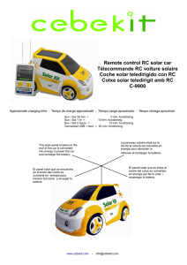 Remote control RC solar car Télecommande RC voiture solaire