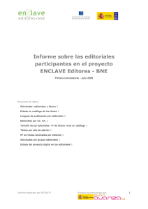 Informe solicitudes ENCLAVE