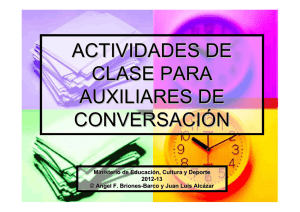 actividades de clase para auxiliares de conversación