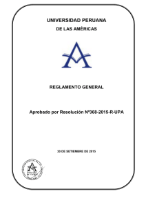 Reglamento General - Universidad peruana de Las Américas