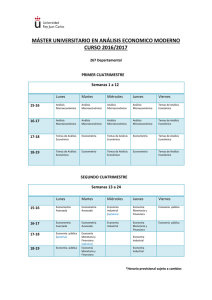 MÁSTER UNIVERSITARIO EN ANÁLISIS ECONOMICO MODERNO