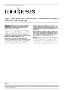 Ralph Lauren pierde a su vicepresidenta de comercio internacional