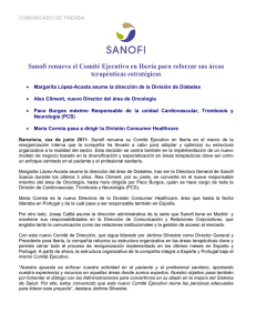 Sanofi renueva el Comité Ejecutivo en Iberia para reforzar sus áreas